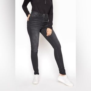 TALL 38 inseam PLUS SIZE 24 Black ULTRA Stretch AVA Skinny HIGH RISE Jeans